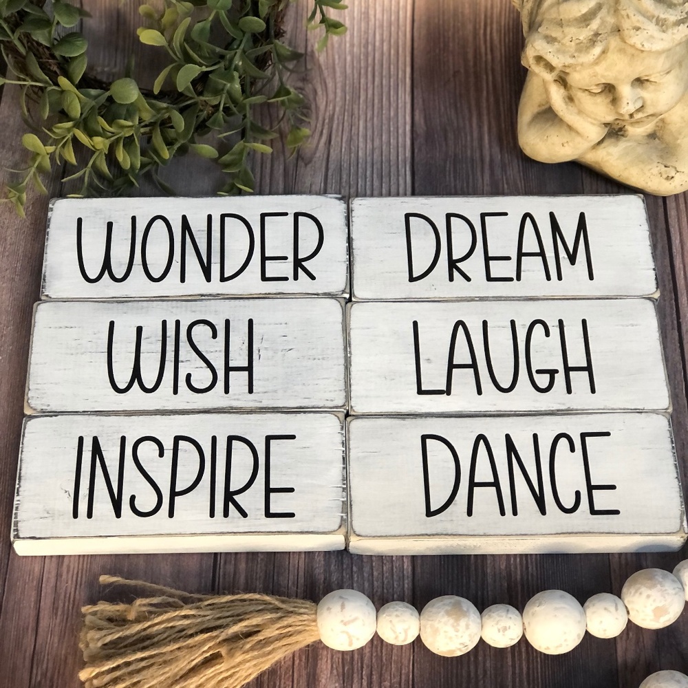 COPY - One Word Inspirational Wood Signs